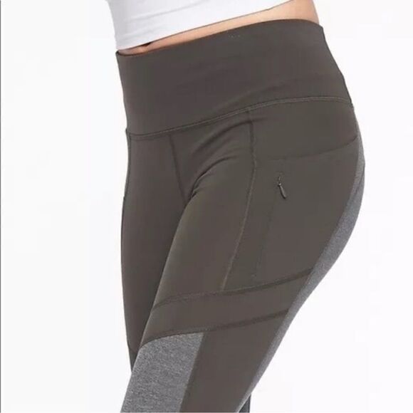 Athleta All In Structure 7/8 Tight Olive Grey M - Picture 3 of 11